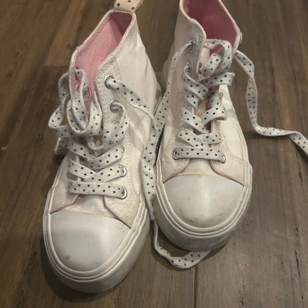 Disney White and Pink Kids Sneakers